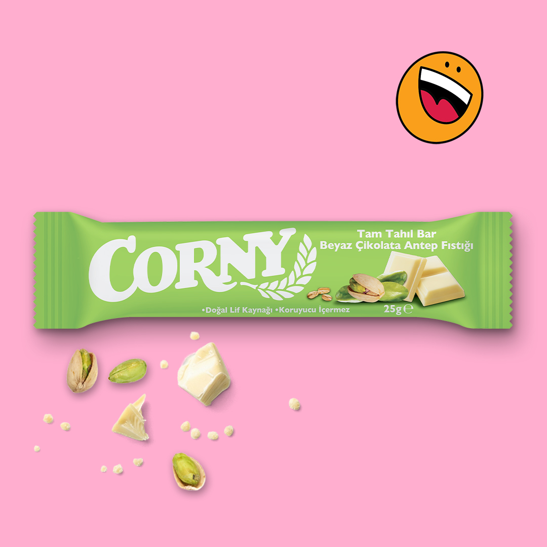 Corny Tahıl Bar Beyaz Çikolata Antep Fıstıklı