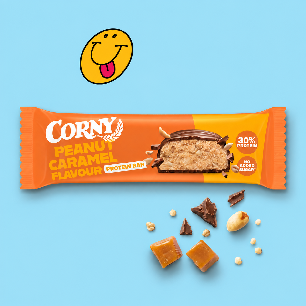 Corny Protein 30% Peanut Caramel NEW